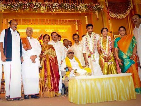 கருணாநிதி தலைமையில் நடந்த அருள்நிதி திருமணம்