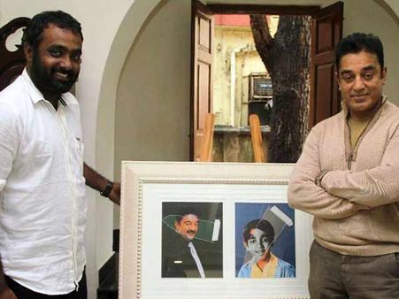 நண்பரான ஓவியர் ஸ்ரீதருக்கு “மய்யம்” தலைப்பை விட்டுக் கொடுத்த கமல்ஹாசன்!