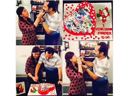 நஸ்ரியாவுக்குக் கல்யாணமாகி அதுக்குள்ள ஒரு வருஷமாச்சு.. கேக் வெட்டி கணவருடன் கொண்டாட்டம்!