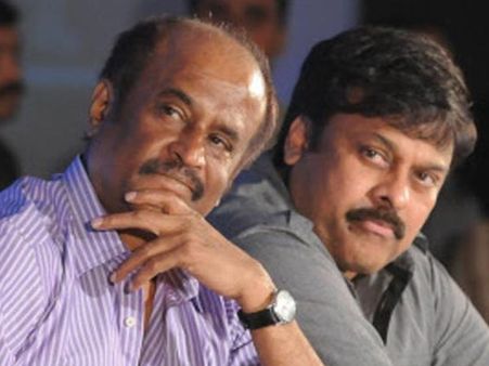 ஹைதராபாதில் சிரஞ்சீவி பிறந்த நாள் விழாவில் ரஜினி!