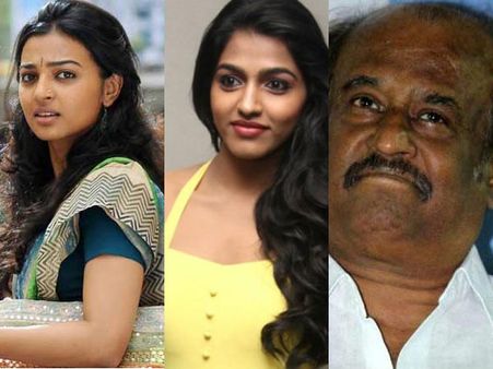 'மனைவி' ராதிகா ஆப்தே, 'மகள்' தன்ஷிகாவுடன் 