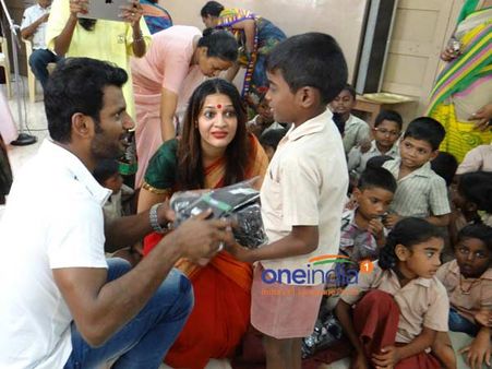 விஷால் இனி ஒவ்வொரு முறை ஷூ வாங்கும்போதும் 1000 குழந்தைகளுக்கு ஷூக்கள் கிடைக்கும்!