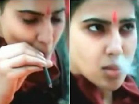 தம்மடிக்கும் சீன்... சமந்தாவுக்கு விநியோகஸ்தர்கள் கண்டனம்