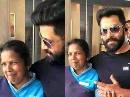 பெண் துப்புரவுத் தொழிலாளியை தேடிப் பிடித்து போட்டோ எடுத்த விக்ரம்!