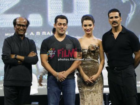 2.0 விழாவுக்கு சல்மான் அழைக்காமல் வந்ததற்கு ரஜினி அல்ல 'காதலி' ஏமி காரணமாம்?