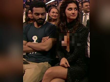 முன்னழகை ஃப்ரீயாவிட்ட நடிகை திஷா: நைசா ஓரக்கண்ணில் பார்த்த வாலிபர்