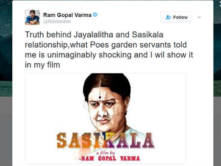 ஜெ-சசி உண்மையான உறவை வெளிச்சம் போட்டு காட்டுவேன்: இது ஆர்ஜிவி சபதம்