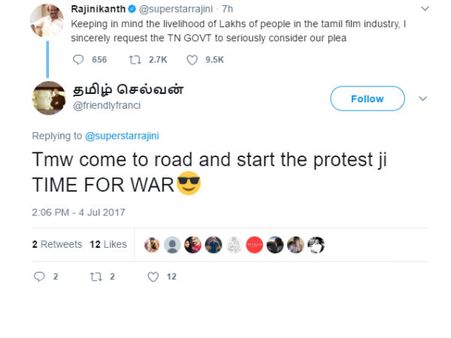 போருக்கான நேரம் வந்துவிட்டது, வாங்க சார்: ரஜினியை வறுத்தெடுக்கும் நெட்டிசன்ஸ்