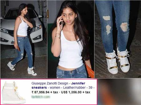 ஷாருக்கான் மகள் அணிந்து வந்த ஷூவின் விலை இவ்வளவா?- வைரலாகும் போட்டோ