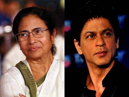 காரில் லிஃப்ட் கொடுத்து கதவையும் திறந்துவிட்ட மமதா: காலை தொட்டு கும்பிட்ட ஷாருக்கான்