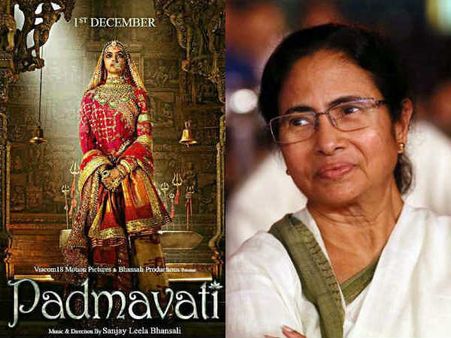 பத்மாவதிக்கு ஆதரவாக மேற்கு வங்க அரசின் முதல் குரல் : முதல்வர் மம்தா அதிரடி!