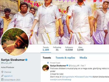 சூர்யா பக்கத்துல கூட வரமுடியாது விஜய்... ட்விட்டரில் புதிய மைல்கல் தொட்ட அன்பான ஹீரோ!