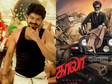 'மெர்சல்' டீசருக்கு முன்பு தோற்றுப்போன 'காலா'.. நின்று விளையாடும் விஜய்!