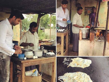 ரோட்டோரக் கடையில் ஆம்லெட் மாஸ்டரான அருண் விஜய்: வைரல் போட்டோ