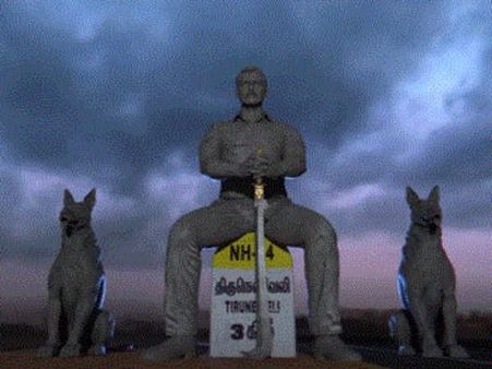 சூர்யாவை தொடர்ந்து விக்ரமை சிலையாக்கிய ஹரி.. 'சாமி ஸ்கொயர்' மோஷன் போஸ்டர்!