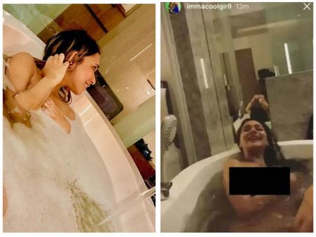 குடிபோதையில் நடிகையின் நிர்வாண குளியல் வீடியோவை வெளியிட்ட தங்கை