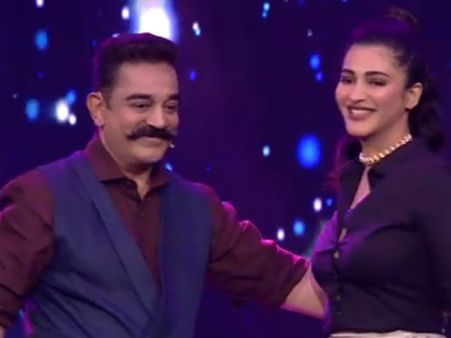 பிக் பாஸ் மேடையை ஆக்கிரமித்த விஸ்வரூபம் 2 குழு: மீசையை முறுக்கிய கமல், பார்த்து ரசித்த மைக்கேல்