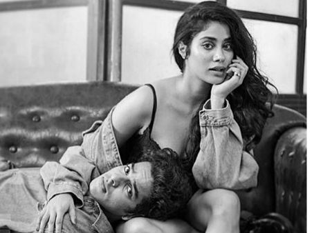 ஸ்ரீதேவி மகள் மடியில் படுத்திருக்கும் வாரிசு நடிகர்: வைரல் புகைப்படம்