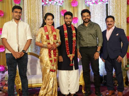 சுஜா வருணி திருமண வரவேற்பு: கார்த்தி வந்தாக, ப்ரோ கணேஷ் வந்தாக, இன்னும்...