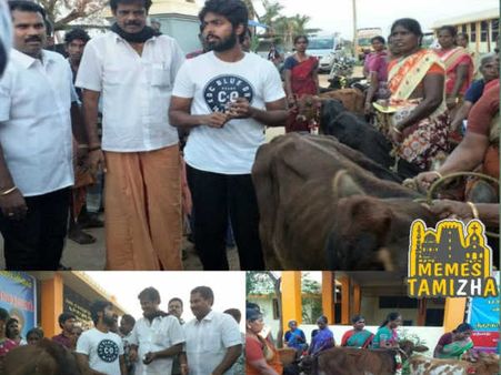 கஜாவால் பாதிக்கப்பட்ட மக்களுக்கு 500 பசுக்கன்றுகள் கொடுத்த ஜி.வி. பிரகாஷ்: ஹாட்ஸ் ஆஃப்