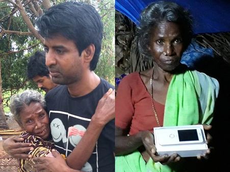 கஜா புயலில் செல்போனை தொலைத்த பாட்டிக்கு புதுபோன் வாங்கிக் கொடுத்த சூரி