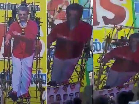 அஜித்தின் கட்அவுட் சரிந்து விழுந்ததில் ரசிகர் பலி: கொண்டாட்டம் சோகமான விபரீதம்