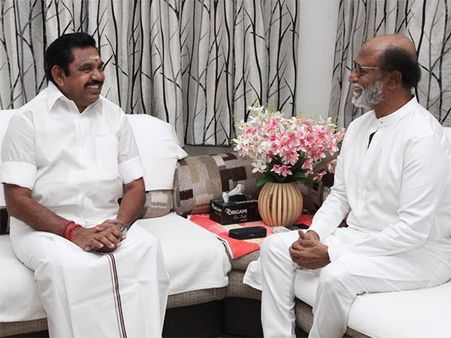 முதல்வர் எடப்பாடி பழனிச்சாமியுடன் ரஜினி திடீர் சந்திப்பு!