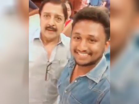 சிவகுமாருடன் செல்ஃபி எடுத்த வாலிபர்: வைரல் வீடியோ