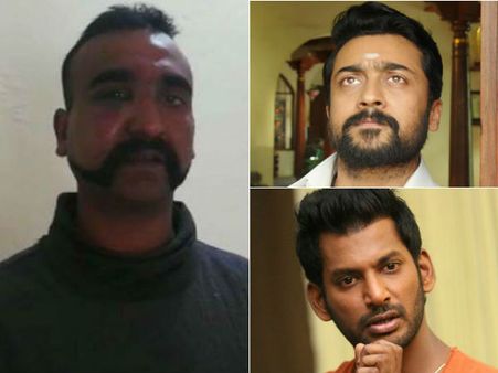 எங்க ஹீரோ நீங்க தான் அபிநந்தன், சீக்கிரம் திரும்பி வாங்க: சூர்யா, விஷால் உருக்கம்