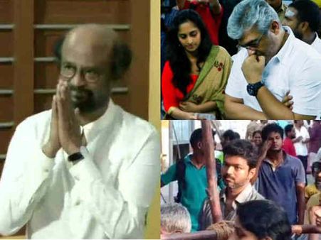 முதல் ஆளாக ஓட்டு போட்ட அஜித், மும்பையில் இருந்து வந்த ரஜினி, வரிசையில் நின்ற விஜய்