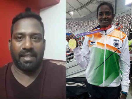 கோச் இறந்தும், உடல்நலம் பாதிக்கப்பட்டும் வென்ற கோமதி மாரிமுத்துவுக்கு ரோபோ ஷங்கர் ரூ. 1 லட்சம்