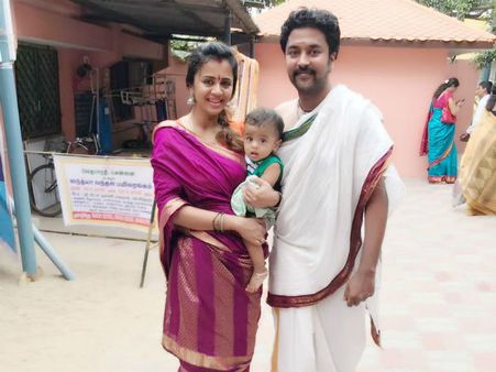 100 நாள் ஜாலியா இருக்க பார்க்கிறான்: கணவரை கலாய்த்த அஞ்சனா