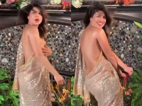 ஜாக்கெட் இல்லாமல் சேலை அணிந்த ப்ரியங்கா சோப்ரா: துப்பாத குறையாக திட்டிய நெட்டிசன்ஸ்