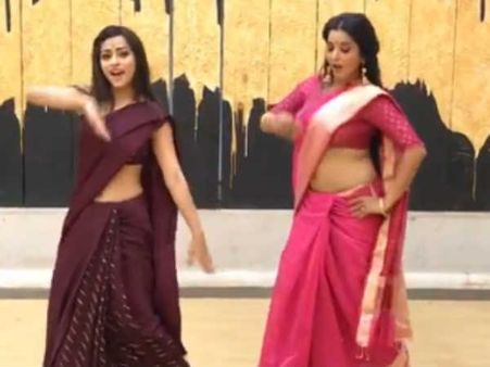 ப்பா.. என்னா ஸ்டெப்ஸ்.. ஜிமிக்கி கம்மலைப் போல் வைரலாகும் ஐதேயா.. டான்ஸ்!