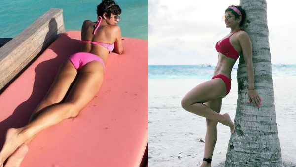 மாலத்தீவில் சன் பாத்.. பிங்க் நிற பிகினியில் செக்ஸி போஸ்.. வைரலாகும் மூத்த நடிகையின் போட்டோ!