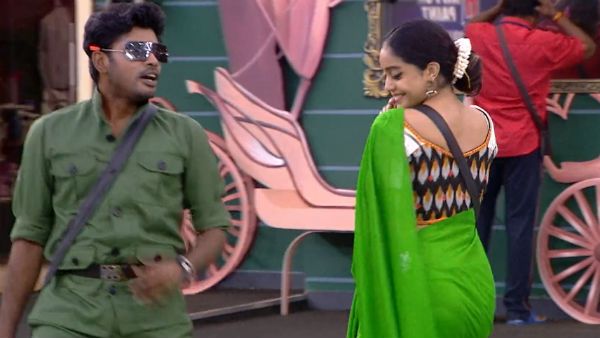 இருக்கு இன்னைக்கும் என்டர்டெய்ன்மென்ட் இருக்கு.. முன்னணி நடிகை இமிடேட் செய்யும் சாண்டி!