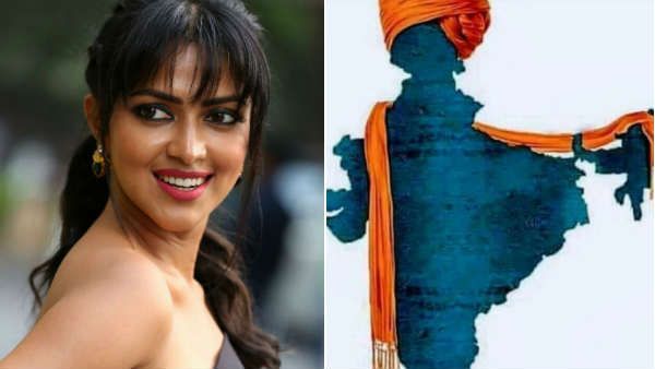 காஷ்மீருக்கு காவித் தலைப்பாகை கட்டிய அமலா பால்: வெளுத்தெடுத்த நெட்டிசன்ஸ்