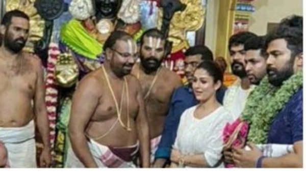 காதலருடன் ஜோடியாக சென்று அத்திவரதரை தரிசித்த நயன்தாரா