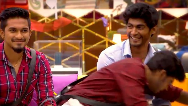 கமல் தலையில் ஐஸ்பாரையே வைத்த வனிதா: கேர் ஆகி தர்ஷன் மடியில் சாய்ந்த சாண்டி