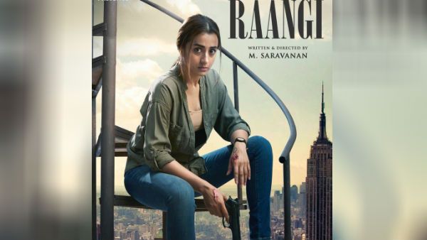 கையில் துப்பாக்கி ஸ்டைலிஷ் லுக் - திரிஷாவின் ராங்கி போஸ்