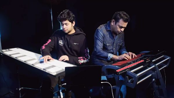 மகன் அமீனுடன் இசை விருந்து படைத்த ஏ.ஆர்.ரகுமான் - வைரலான வீடியோ