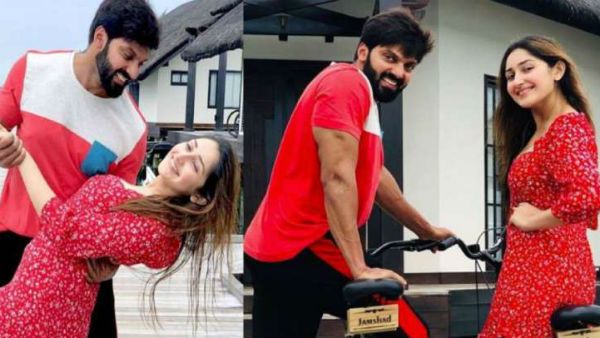 லவ் யூ ஸோ மச் ... மாலத்தீவில் ஆர்யா - சாயிஷா ரொமான்ஸ்!