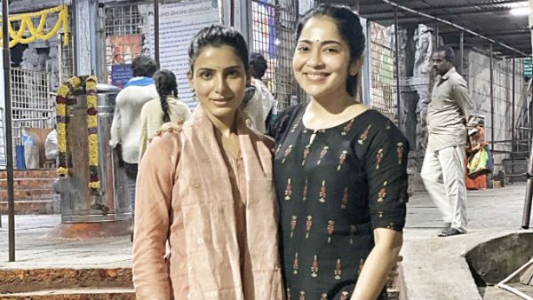 தோழி சமந்தாவுடன் திருப்பதிக்கு நடந்தே சென்ற விஜே ரம்யா