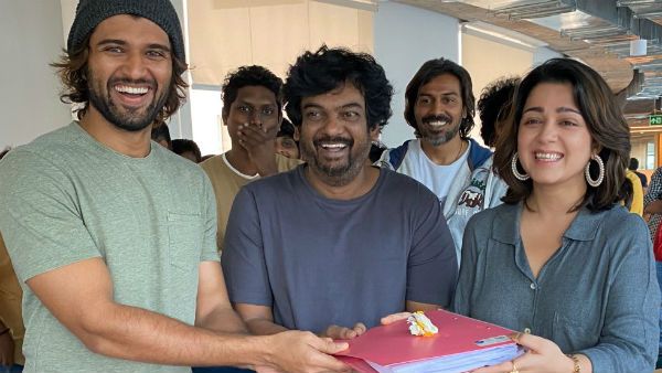 ஹீரோயின் இல்லாமல் தொடங்கியது விஜய் தேவரகொண்டா படம்... சார்மி கிளாப் அடிக்க மும்பையில் பூஜை