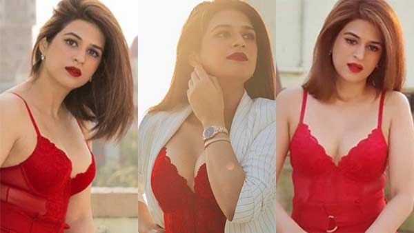 யாருப்பா இந்த கேக்கை இங்க வச்சது? சிவப்பு உடையில் ஹீரோயின்... இரக்கமில்லாமல் கலாய்க்கும் ரசிகர்கள்