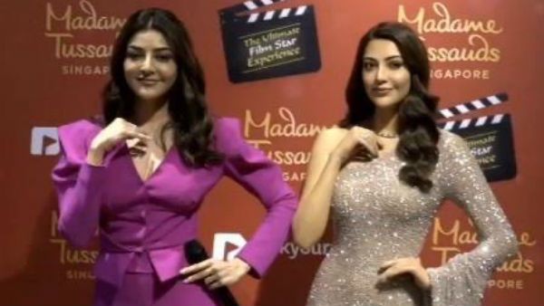 ஒண்ணு தான சொன்னாங்க.. இரண்டு மெழுகு சிலை இருக்கு… எது ஒரிஜினல் எது சிலைன்னே தெரியலையே காஜல்!