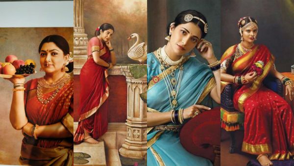 அழகின் கலைநயம்.. ராஜா ரவி வர்மா ஓவியங்களாக மாறிய தமிழ் ஹீரோயின்கள்.. என்ன விஷயம் தெரியுமா?