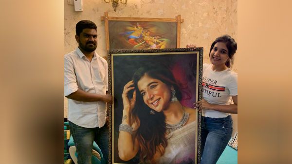 ஓவியத்துக்கே ஓவியமா.. அசத்திய ரசிகர்.. புல்லரித்துப் போன சாக்ஷி.. வைரலாகும் போட்டோ!