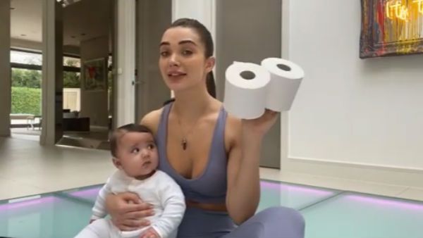 கொரோனாவை விட இவங்க அக்கப்போர் தாங்கல.. டாய்லெட் பேப்பரை வச்சு.. என்ன அழகா வித்தை காட்டுறாரு எமி!