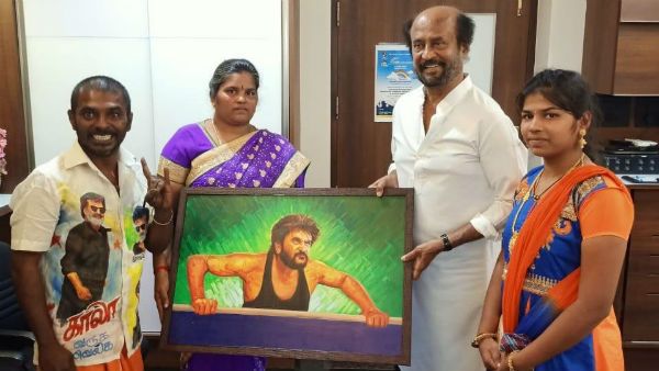 தனது ஓவியங்களால் வீட்டையே மியூஸியமாக மாற்றிய ரசிகர்.. வீட்டிற்கு அழைத்து கட்டிப்பிடித்த ரஜினி!